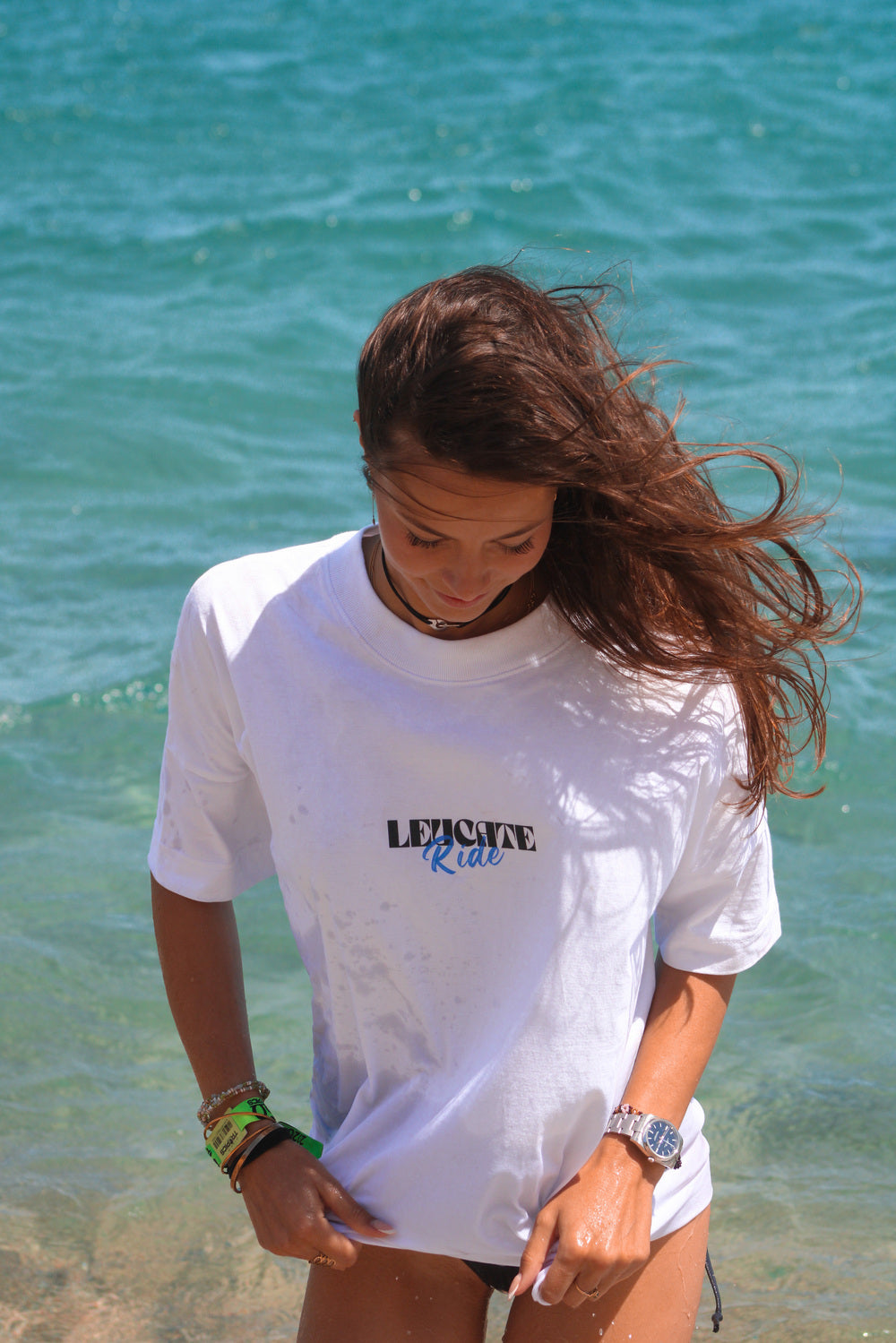 T-Shirt Oversize Bleu Leucate