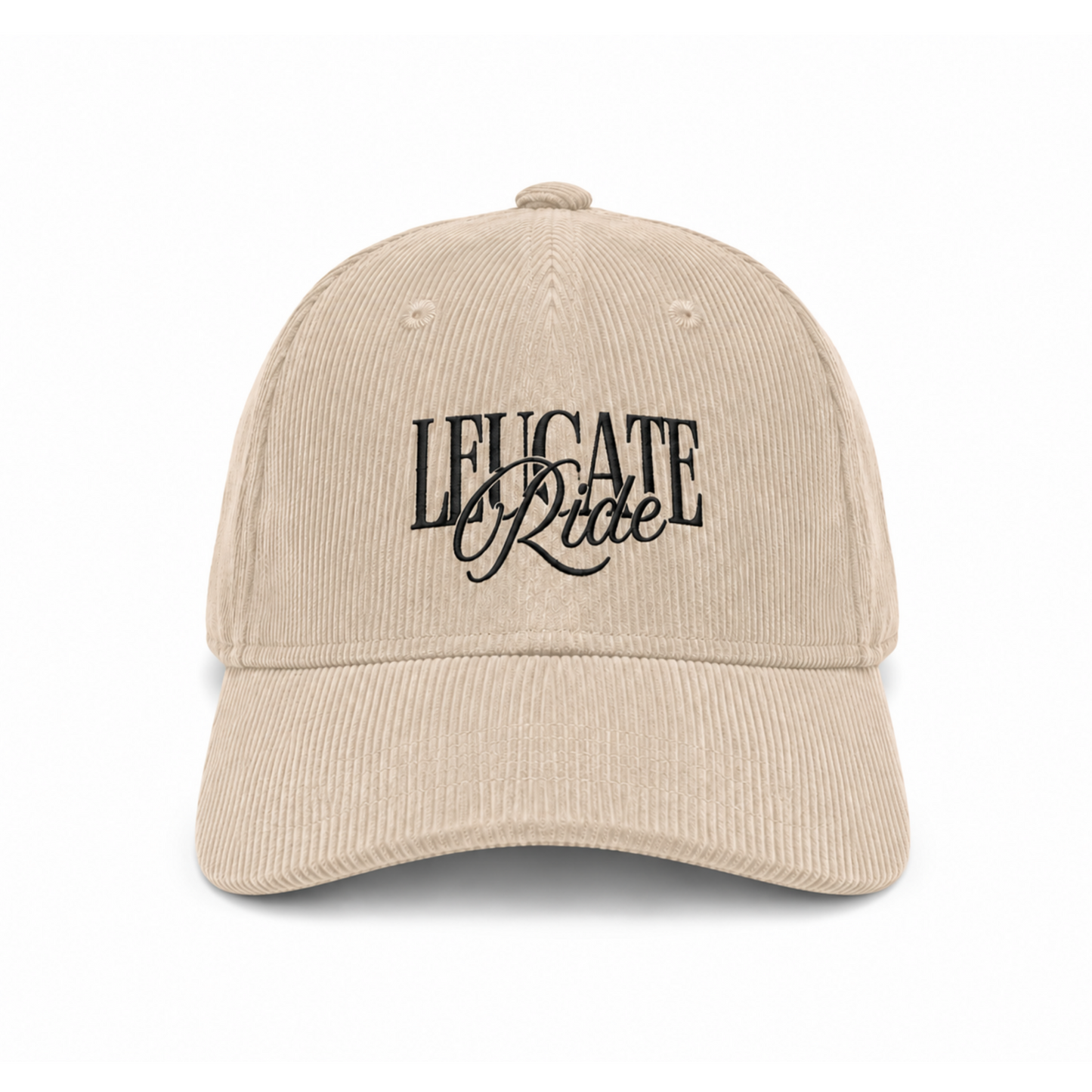 Casquette en velours beige