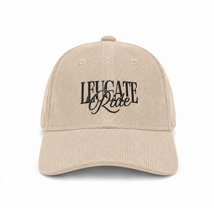 Casquette en velours beige