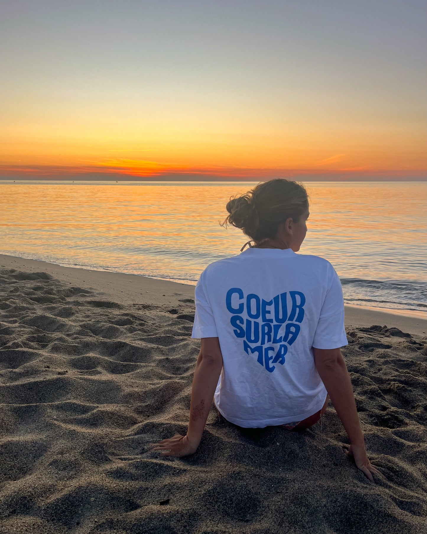 T-Shirt Oversize Cœur sur la mer