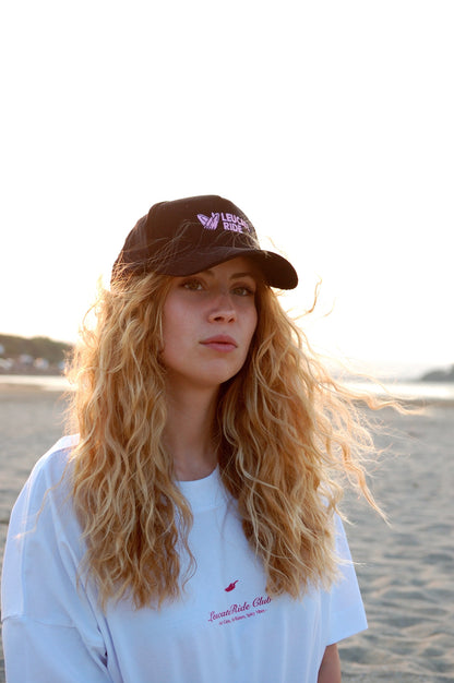 Casquette en velours noir